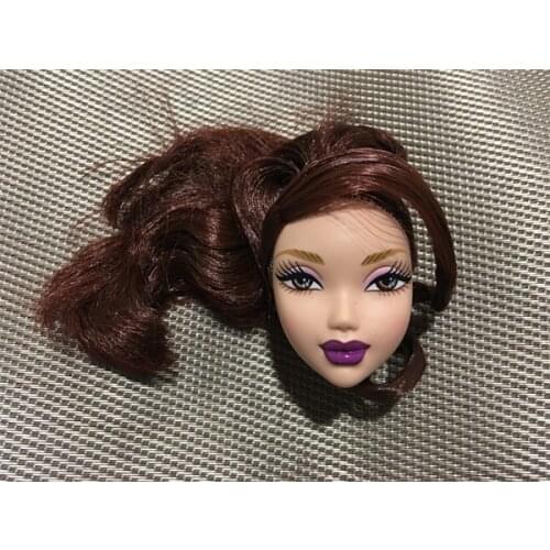 Collection Choose Style Good Doll Heads Purple Hair Jute Red Hair Doll Accessories Girl DIY Dressing Princess Toy Doll Heads