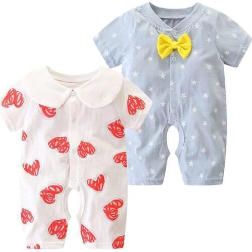 100% Cotton Baby Rompers Infant Jumpsuit Boy Girl Clothes Summer Striped Newborn ropa bebe Clothing