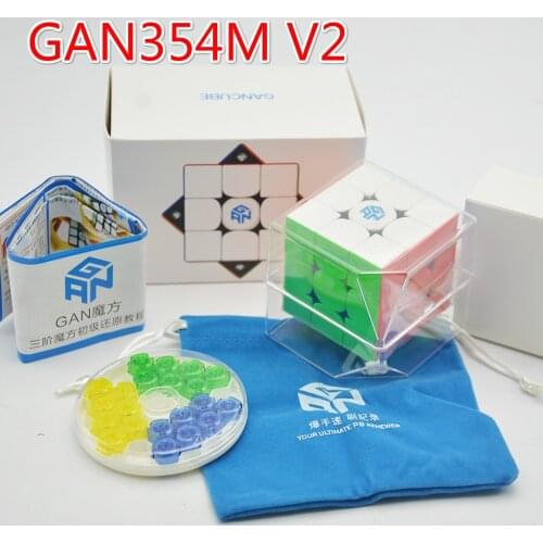 Gan 354m V2 Explorer 3x3x3 Magico Cubes Magnetic Gan354 V2 M Puzzle Speed Cube for WCA Professional GAN 354 M V2