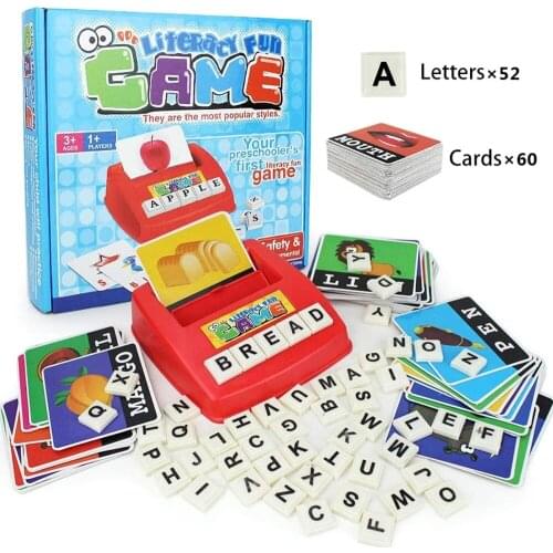 Hotsale Montessori Educational Learning Toys Matching Letter Literacy Games Reading And Spelling Words Toy For Children & Kids