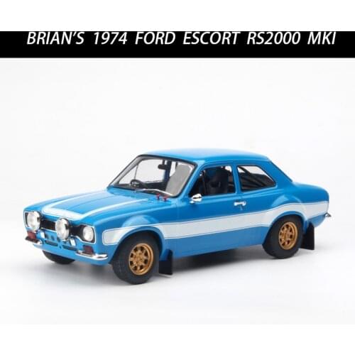 1:18 Scale 6 BRIANS 1974 FORD ESCORT RS2000 MKI Car Model Metal Die-Cast & Toy Alloy Vehicle for Adult Children Collection Gift