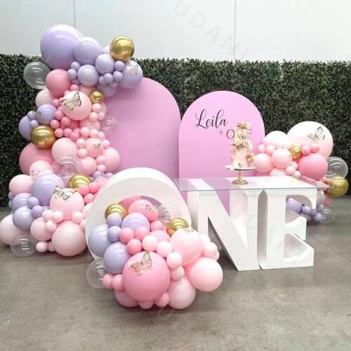 186pcs Pink Purple Arch Garland Kit Balloon Set For Birthday Wedding Baby Shower Valentine DIY Decoration Party Globos