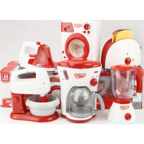 2021New 1 Pcs Pretend Play Toy Housekeeping Toy Vacuum Cleaner Toy Cleaning Juicer Washing Sewing Machine Mini Clean Up Toy