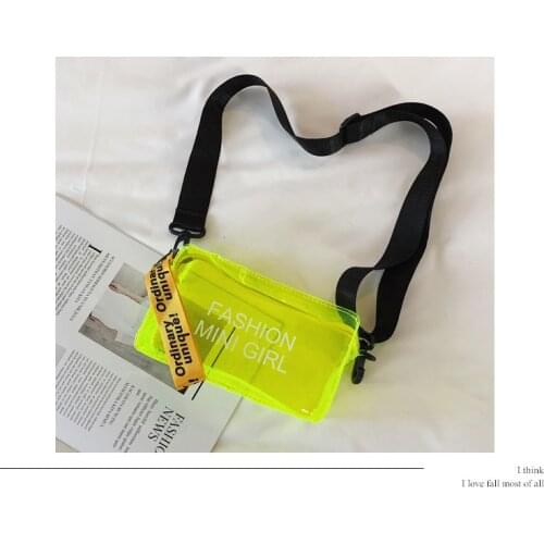 New Fashion Transparent Shoulder Crossbody Bags PU Jelly Bag Satchel Ladies Girl Mini Casual Handbags and Purses