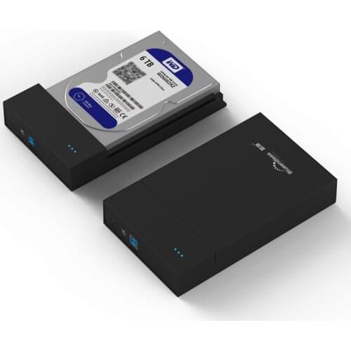 New 2.5'/3.5inch USB3.0 HDD Enclosure SATA3.0 Hard Disk Box Up To 6Tb with 6Gpbs Free Tool