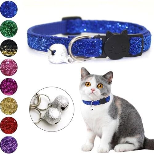 Cute Bell Dog Collar Cats Collar Teddy Bomei Cartoon Funny Footprint Collars Leads Cat Accessories Animal Goods 8 Colors
