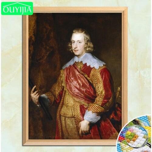 OUYIJIA Peter The Great In Splendid Attire 5D DIY Diamond Painting Full Square Diamond Embroidery Rhinestones Mosaic Painting