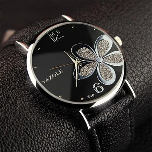 YAZOLE Luxury Crystal Watch Womens Watches Fashion Flower Ladies Watch Women Analog Quartz Clock Relojes Para Mujer