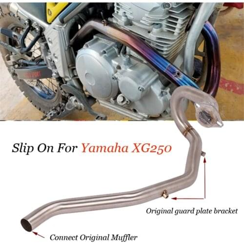 Slip On For Yamaha XG250 Motorcycle Exhaust Connect Original Muffler Escape MOTO Modified Front Middle Tube Link Pipe Dirt Bike