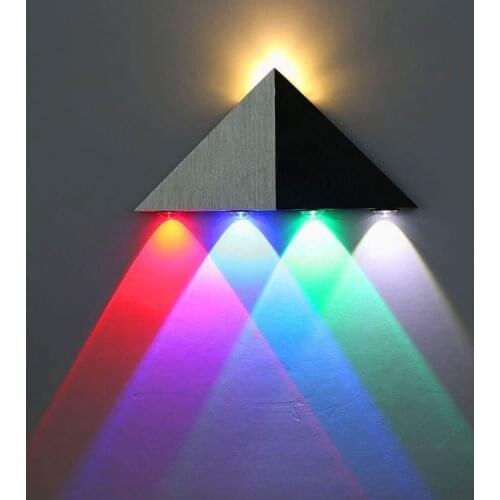 Modern Led Wall Lamp 5W Aluminum Body Triangle Wall Light For Bedroom Home Lighting Luminaire Bathroom Light Fixture Wall Sconce