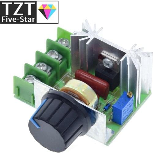 TZT High Quality AC 220V 2000W SCR Voltage Regulator Dimming Dimmers Speed Controller Thermostat for Arduino