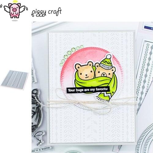 Piggy Craft metal cutting dies cut die mold New Pattern strip rectangular frame Scrapbook paper craft knife mould blade punch