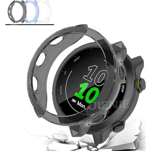 TPU Protective Watch Case for Garmin Forerunner 55/ 158 Smartwatch Cover Soft Screen Protector Transparent Shell Frame