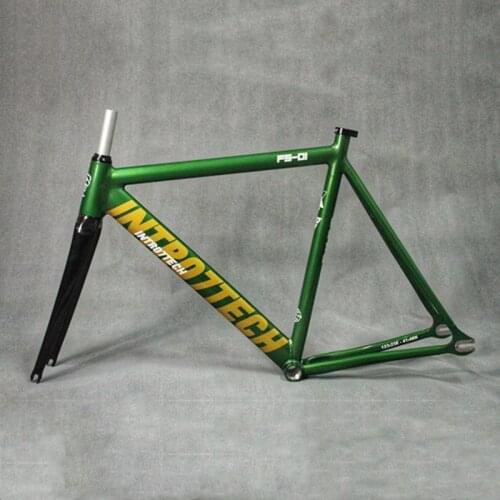 INTRO7 FS01 700c 6061-T6 Aluminum Fixed Gear Frame Carbon Fork 51/52/55/57cm Muscle Sensation High Quality Fixie Frameset