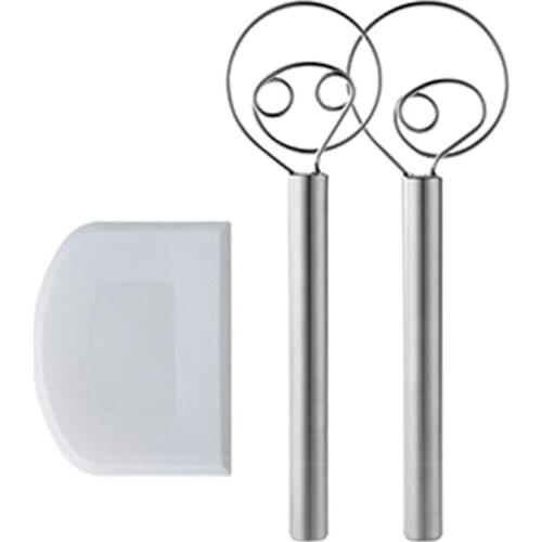 Premium Stainless Steel Danish Dough Whisk Blender Cake Bread Pastry Dough Mixer Stick Egg Beater Tools Baking Pastry Blender