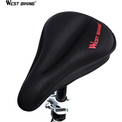 WEST BIKING Bicycle Saddle Mountain Bike Seat Cover Comfort Soft Bike Seat Cover Thickening Saddle Silica Gel Cycling Sattel