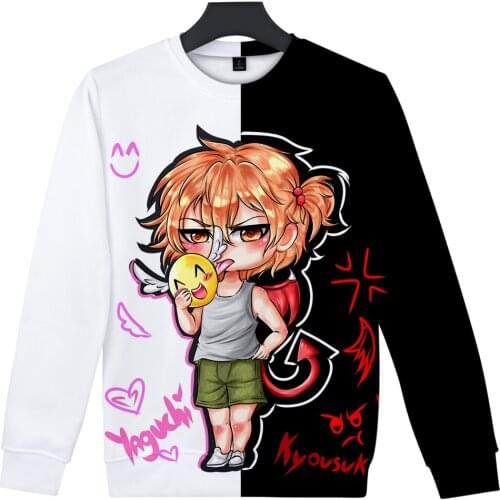 Yarichin B Club 3D printing autumn and winter Holiday passionate style Men/Women Youthful Kawaii clothes Round