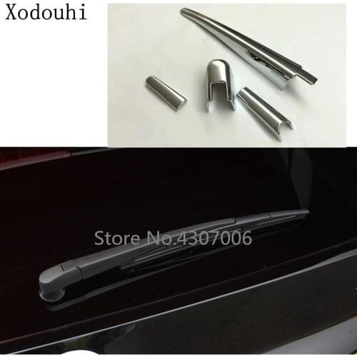 Car Rear Back Glass Wiper Wash Nozzle Frame Trim Tail Window Trim 4pcs For Nissan Leaf 2017 2018 2019 2020