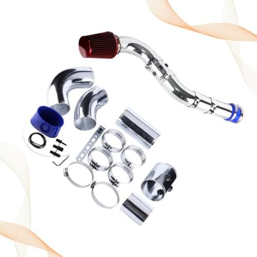 1 Set Universal Car 76mm Aluminum Universal Car Cold Air Intake Filter System Aluminum Alloy Hose Pipe Tube Kit Intake Filter Ki