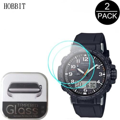 2PCS Clear Anti-Scratc Glass For Casio PRO TREK PRW-50Y 1APR PRW-50YFE 2APR Smartwatch Screen Protector 2.5D 9H Tempered Glass