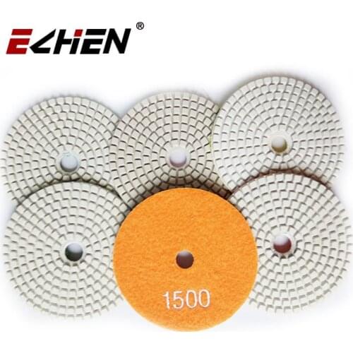 4 Inch Wet Use Flexible Diamond Polishing Pads Resin Bond for Granite/Marble/Concrete