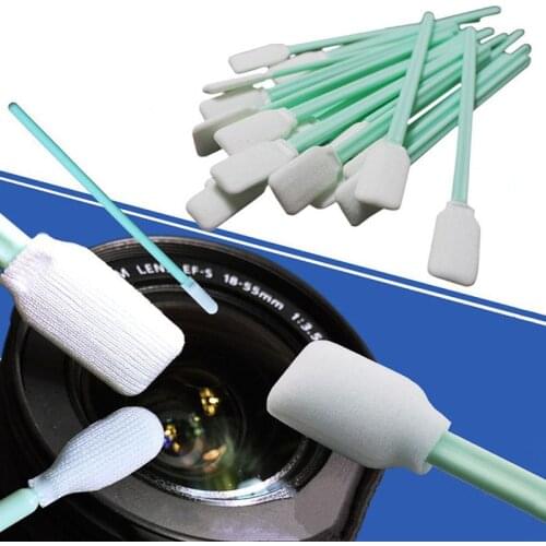 50pcs Solvent Cleaning Swabs Sponge Stick for Optical Lens Printer DQ-Drop