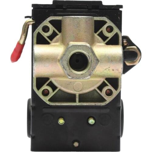 90-125PSI 4 Port 26 AMP Pressure Switch Control Valve Air Compressor Heavy Duty Black