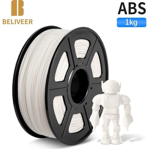 ABS 3D Printer Filament 1.75mm For Industry 100% No Bubble Non Toxic Suitable For All Types Of FDM3D Printers 1KG BELIVEER 3D