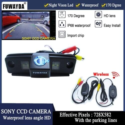 FUWAYDA Wireless SONY CCD Chip Car Rear View With Guide Line CAMERA for SUBARU FORESTER/OUTBACK/IMPREZA SEDAN /Tribeca HD