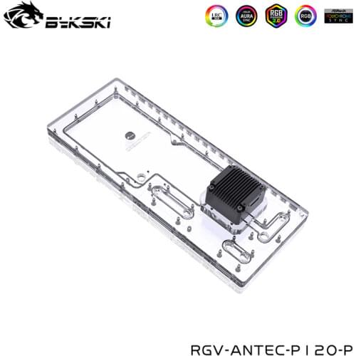 Bykski Water Reservoir For Antec P120 Computer Case,Transparent Distro Plate, Watercooling Acrylic Tank ,RGV-Antec-P120-P