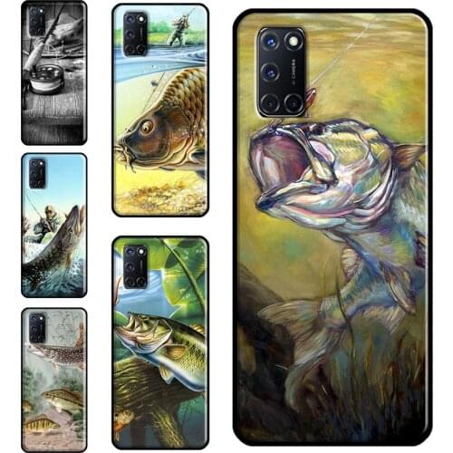 Fishing Painting Case For OPPO A15 A83 A91 A93 A31 A53 A5 A9 2020 A52 A72 A1K A3S A5S Reno2 Z F5 F7 Cover