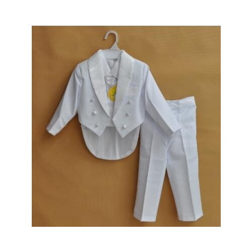2019 Formal baby boy suit wedding clothes party baptism christmas clothes for 1-10T baby boy suits wear 5Piece white/back