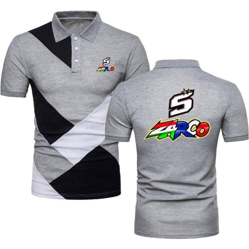Polo Shirts Hunting Fishing Mens TShirt JOHANN ZARCO No. 5 Top Tees Military Style Short Sleeve Jersey Contrast Color Polo