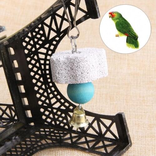Parrot Mouth Grinding Stone Molars Stone Hanging String Chewing Toy For Birds birds accessoires