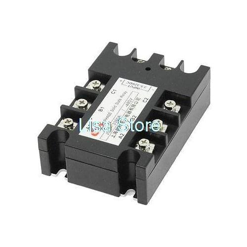 3.5-32VDC/480VAC 80A DC to AC 3 Phase SSR Solid State Relay w Indicator Light
