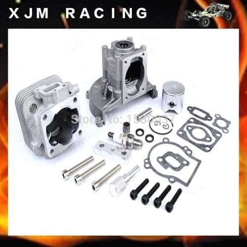 29cc Upgrade 4 Hole Cylinde Kit for 1/5 Hpi Rovan Km Mcd Gtb Fg Ddt Fid Racing Baja Losi Engines Rc Car Parts