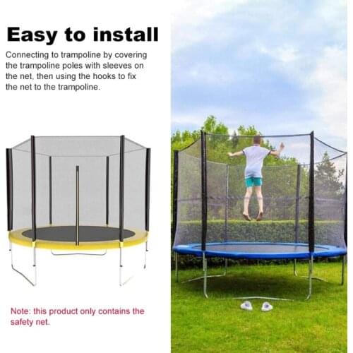 E56D Replacement Round Trampoline Protection Safety Net Enclosure Surround Netting Breathable Mesh for 6ft 8ft 10ft 12ft 14ft