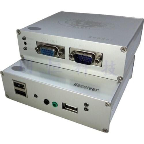 KVM Extender VGA + USB + Audio, 1080P HD video MIC SPK Mouse Keyboard 50M by Cat 5e/6 RJ4 Ethernet Cable