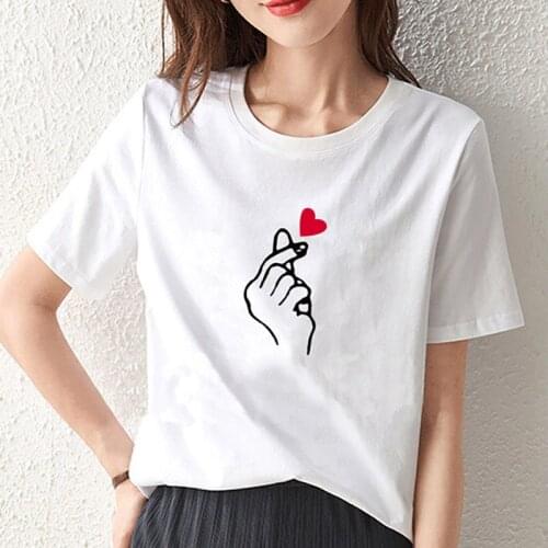 Summer Fashion Shirt Harajuku Love Than Heart T shirt Women Tops Base O-neck White Tees Ulzzang Graphic Funny Girls T Shirts