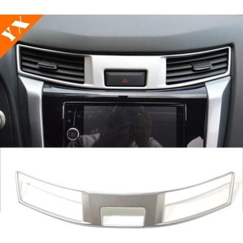 ABS Matte For Nissan Navara NP300 accessories 2017 2018 2019 Car Styling Car middle air outlet Decoration Cover Trim