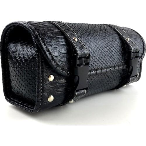 Motorcycle Saddle Bag PU Leather Vintage Saddlebag Side Tool Luggage Bag For Harley Universal