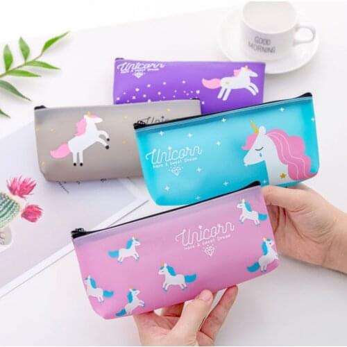 Cartoon Unicorn Pencil case school Stationery storage bag cute pen case for children Penciil cases gifts student pen bag kawaii
