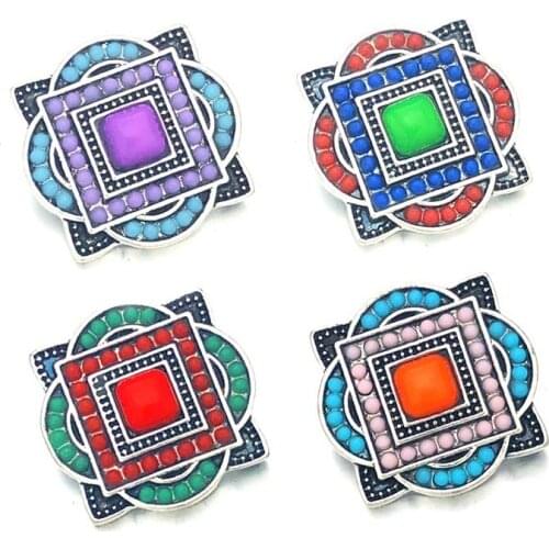 Wholesale w446 Flower 3D 18mm 20mm Metal Snap Button For Bracelet Necklace Interchangeable Jewelry Women Accessorie Findings