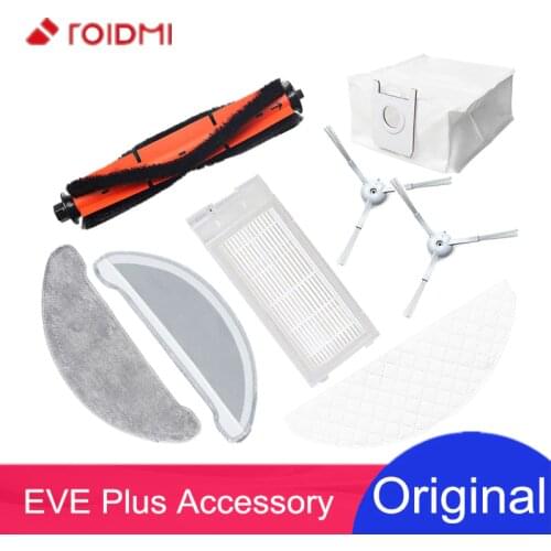 Original Roidmi EVE Plus Accessory of HEPA Filter Detachable Main Brush Mop Cloth Side Brush Dust Bag Cleaner Parts Optional