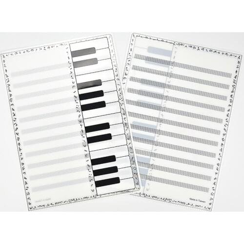 A4 Music File Folders Sheet Musical Note Folder Piano Keyboard Storage Filing Holder Writable L Document Files Office Stationery