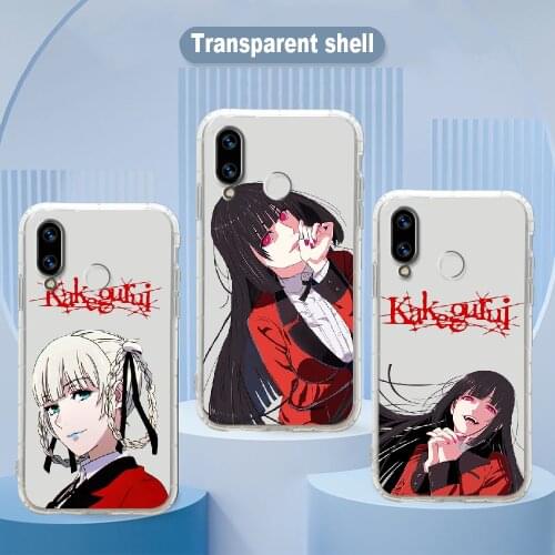 Kakegurui Anime Phone Case Transparent For Huawei Honor 6 7 8 9 10 10i 20 A C X Lite Pro Play transparent art bumper tpu shell