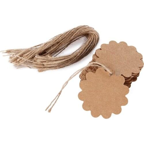 Blank Tag 100Pcs Kraft Paper Labels DIY Apparel Sewing Fabric Bookmarks DIY Jewelry Material Retro Baking Garment Tags