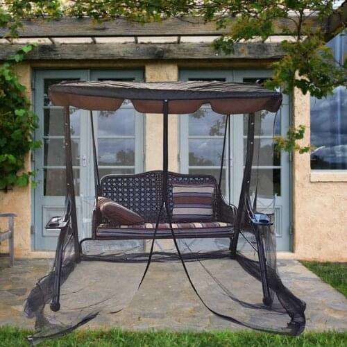 Garden Swing Cover Outdoor 2-Seater Hammock Rectangular Breathable Net Waterproof Foldable Portable For Rocking Chairs Balconies
