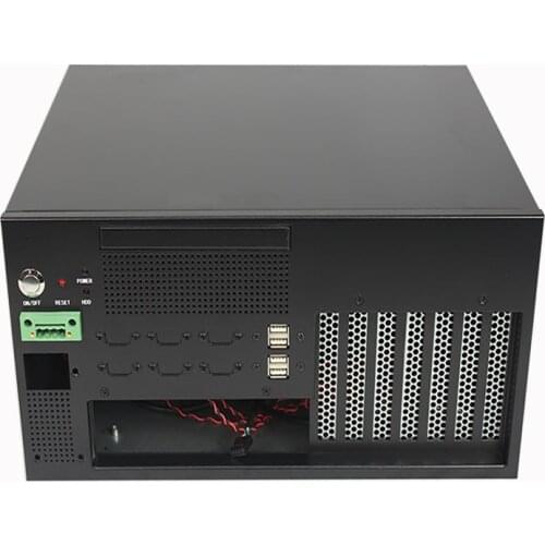 Chassis, industrial ATX motherboard, front IO interface, multi serial port, 7 slot wall mounted industrial control chassis