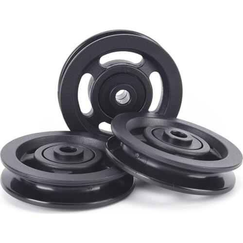 Universal External 90mm Diameter Wearproof Nylon Bearing Pulley Wheel Cable Gym Fitness Equipment Part